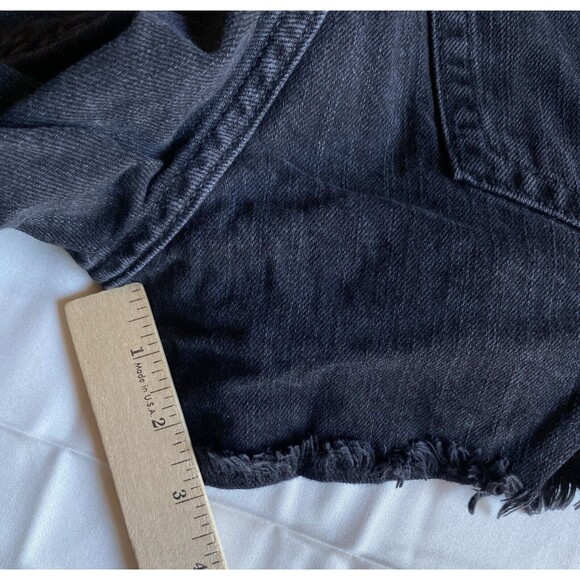 Hollister Shorts Women's 5 27w Black Stretch Distress Cutoff Denim‎ High Rise - Picture 11 of 11